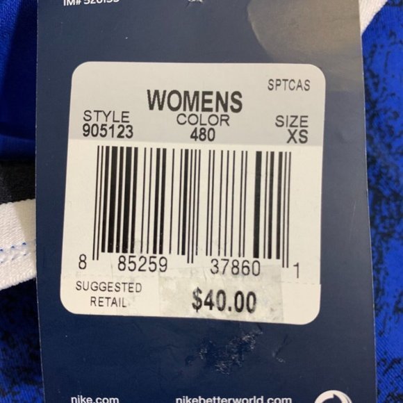 Nike Abstract Activewear Workout Athletic Leggings Women's Size XS Blue Black - Picture 7 of 9